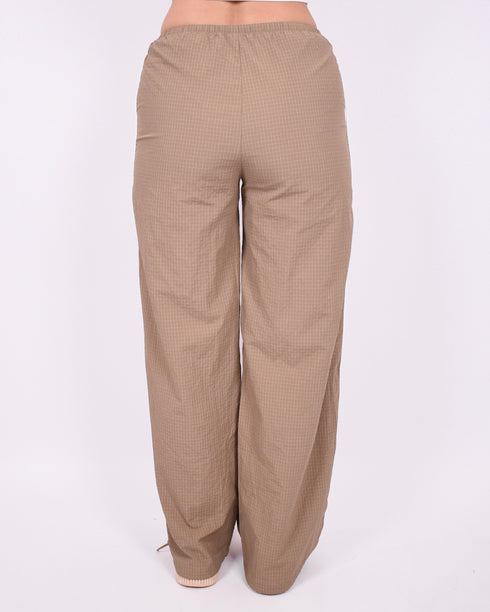 Jenna checkered pants taupe