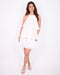 ruffle dress white