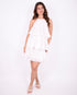 ruffle dress white