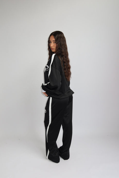 priority stripe tracksuit black