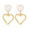 Pearl heart earrings