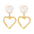 Pearl heart earrings
