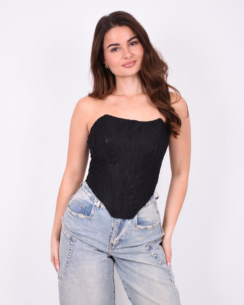 Kylie corset top black