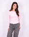 knit snatch top pink