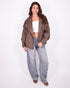 suede bomber jacket brown