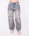 Ripped vintage washed jeans