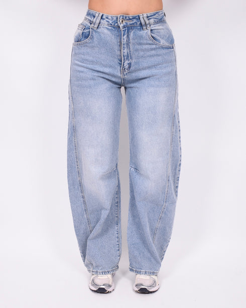 Petit barrel stretch jeans light Blue