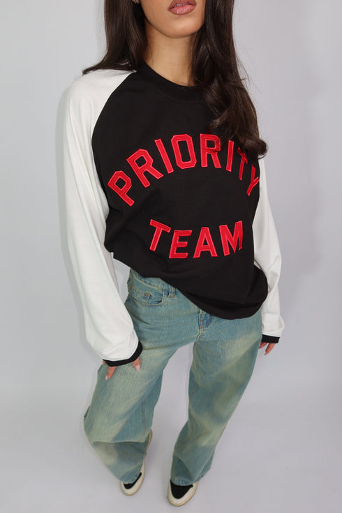 Priority team longsleeve black