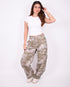 Camo balloon pants light washed