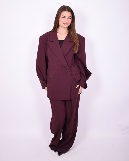 stretch pantalon bordeaux