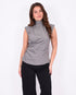 mae checkered top grey
