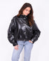 statement leather jacket black