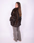 faux fur coat brown