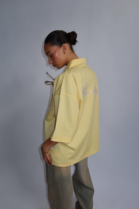 Priority boxy fit blouse yellow