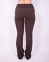 fold over flared pants brown