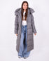 maxi puffer coat grey