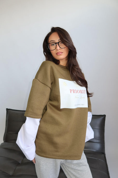 priority tokyo layered longsleeve green