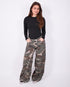camo button jeans