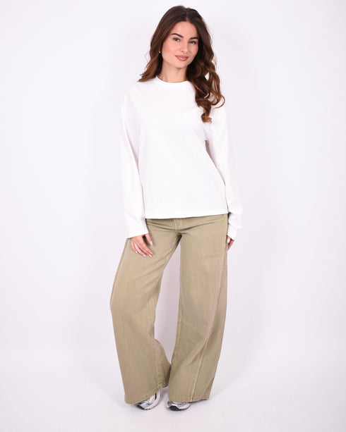 Didi Wide leg jeans matcha green