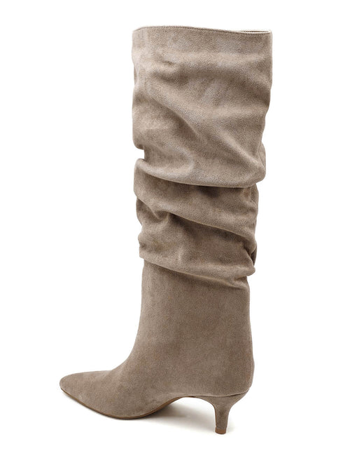 Slouchy boots khaki