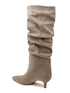 Slouchy boots khaki