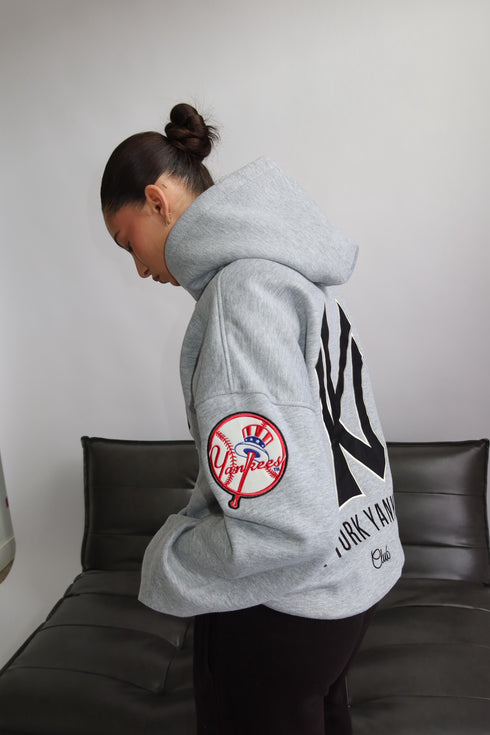 priority yankee hoodie light grey