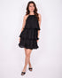 ruffle dress black