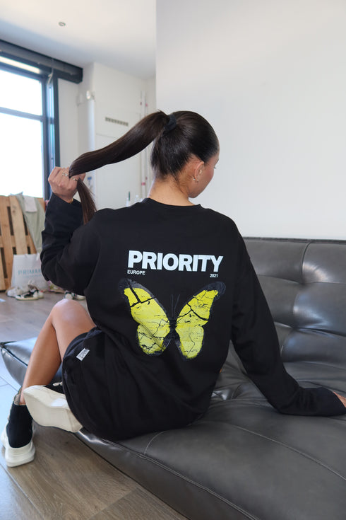 Butterfly long sleeve black/yellow