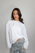 Priority Distressed logo longsleeve white