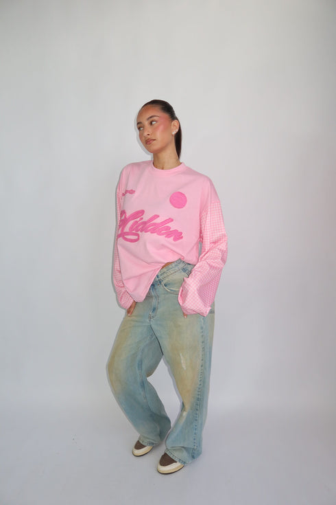 Priority hidden Longsleeve pink