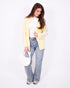 striped knit vest yellow