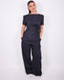 Pinstripe two piece navy