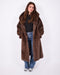maxi faux fur coat brown
