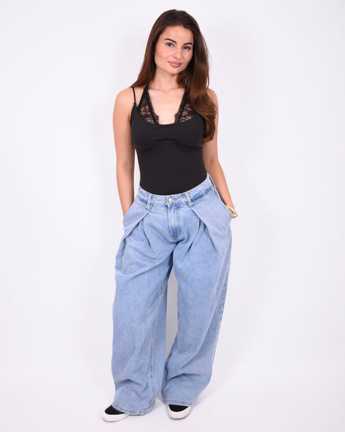 Baggy pleated jeans 2.0 blue
