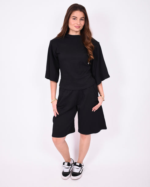 Lounge jort set black