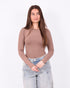 basic longsleeve top camel