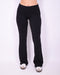 fold over flared pants black