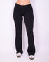 fold over flared pants black