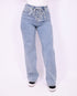 lace up stretch jeans blue