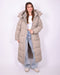 Maxi puffer coat taupe