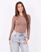 basic longsleeve top camel