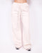 Wide leg jogger cream