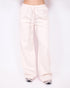 Wide leg jogger cream