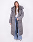 maxi puffer coat grey