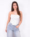 polkadot corset top white