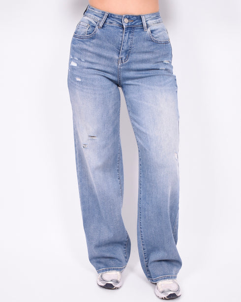 Sky Blue Straight leg stretch jeans