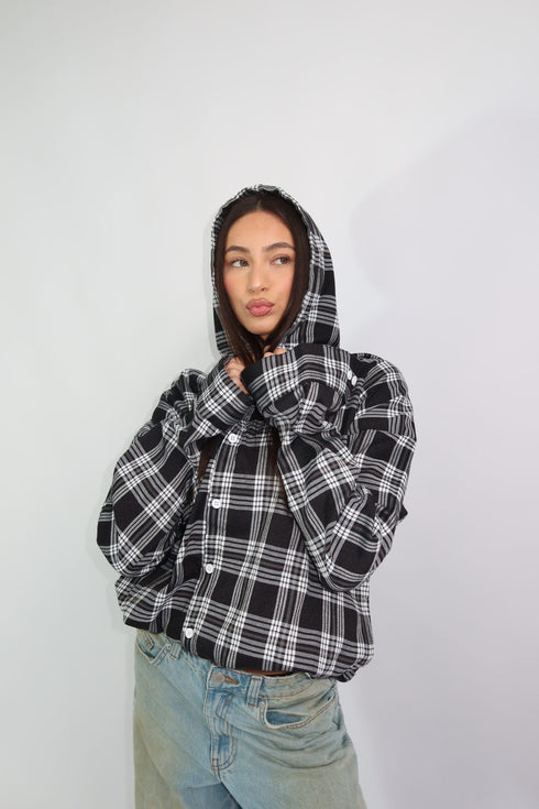 priority checkered jacket black