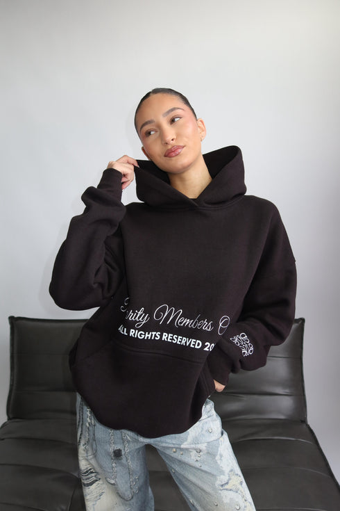 priority members hoodie black