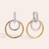 Round earrings silver/gold