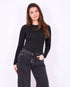 Basic long sleeve top Black